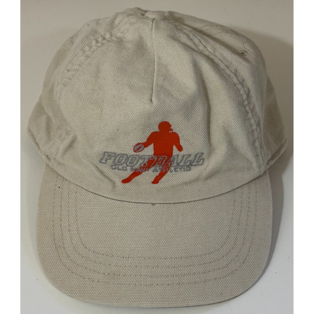 Old Navy Athletic Football Adjustable Hat Quarterback Tan Orange Player